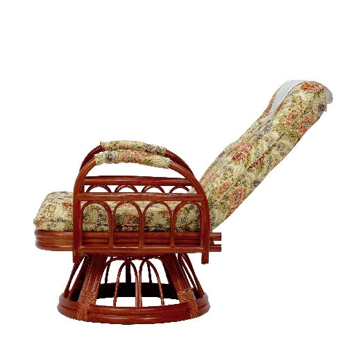 萩原 リクライニング籐回転椅子 ハイタイプ RZ-923 1台(ご注文単位1台)【直送品】