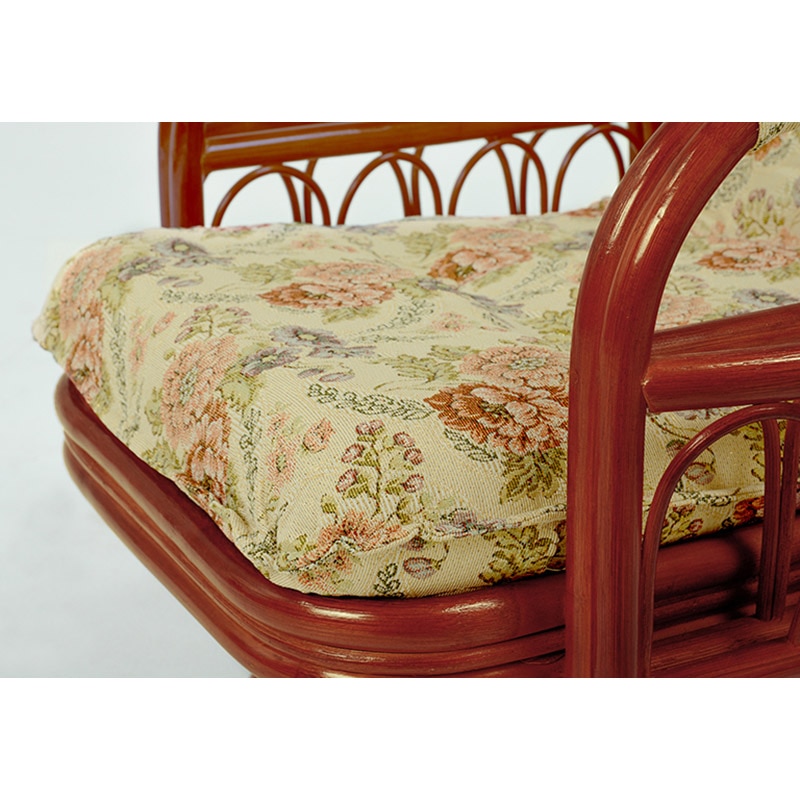 萩原 リクライニング籐回転椅子 ハイタイプ RZ-923 1台(ご注文単位1台)【直送品】