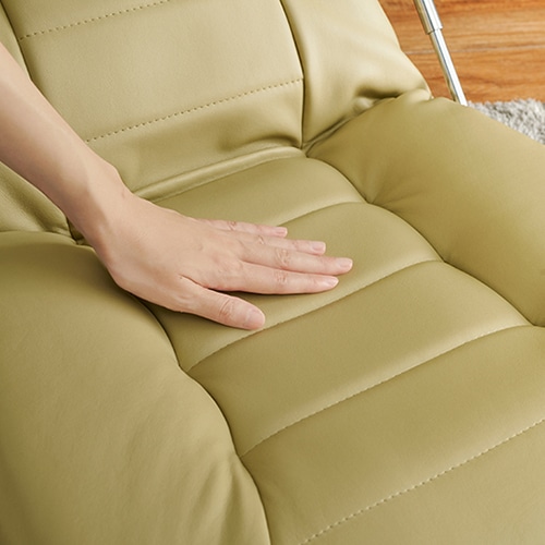 萩原 レザー回転座椅子 ベージュ LZ-1081LGY 1台(ご注文単位1台)【直送品】