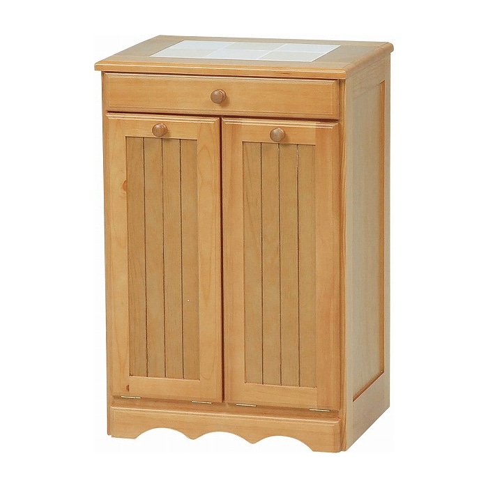 萩原 ダストボックス　15L×2 ナチュラル MUD-3556NA 1台（ご注文単位1台）【直送品】