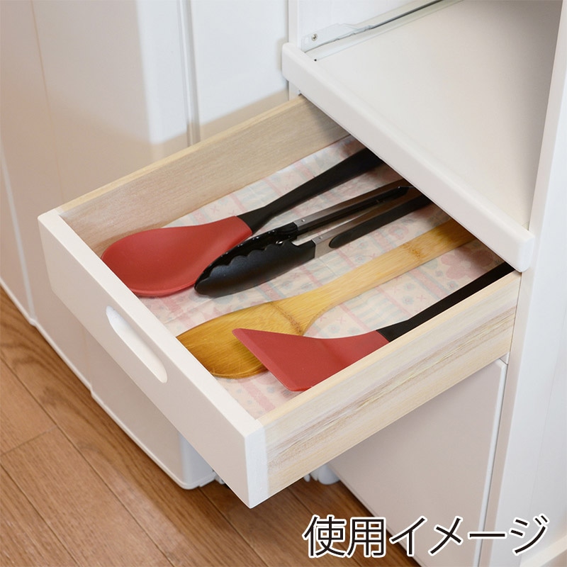 萩原 スライドキッチンワゴン キャスター付 ホワイト MW-6709WH 1台(ご注文単位1台)【直送品】