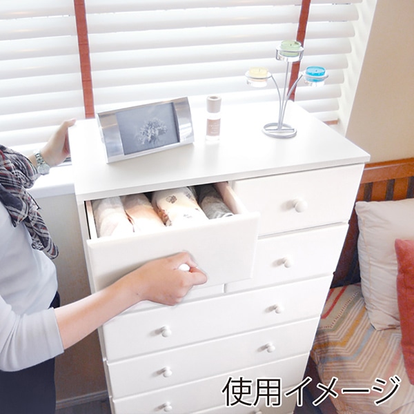 萩原 チェスト 幅60cm 引出し9杯 ホワイト MCH-6892WH 1台(ご注文単位1台)【直送品】