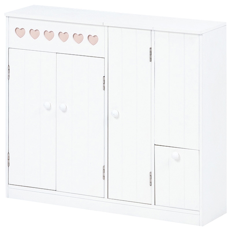 萩原 トイレラック 幅60cm ハートあり MTR-6112WH 1台(ご注文単位1台)【直送品】