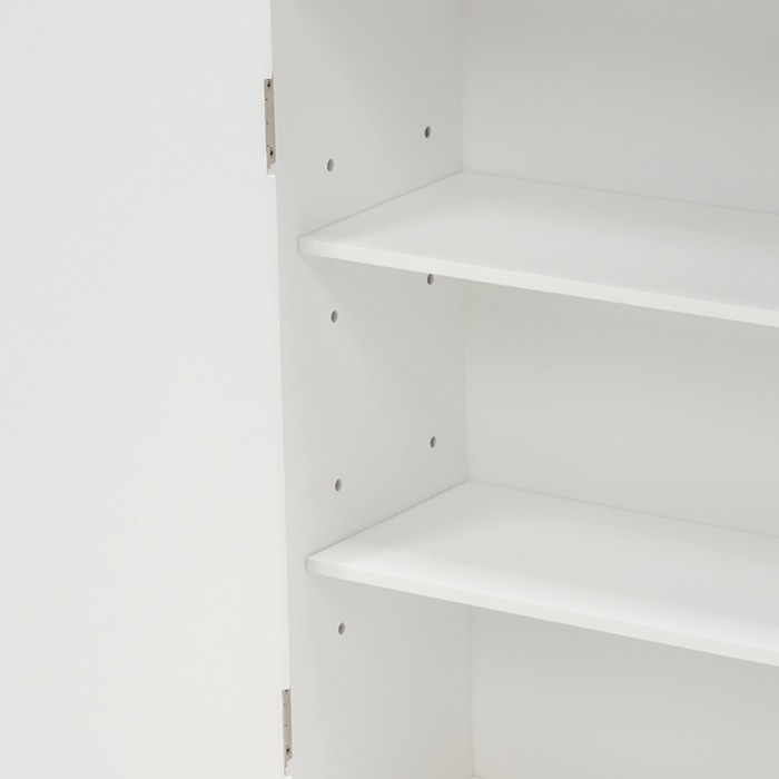 萩原 トイレラック 幅60cm ハートあり MTR-6112WH 1台(ご注文単位1台)【直送品】