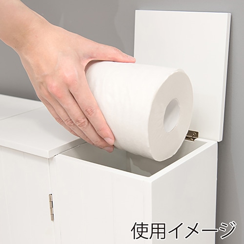 萩原 トイレラック 幅60cm ハートあり MTR-6112WH 1台(ご注文単位1台)【直送品】