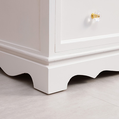 萩原 チェスト 幅50cm 4段 ホワイト MCH-6590WH 1台(ご注文単位1台)【直送品】