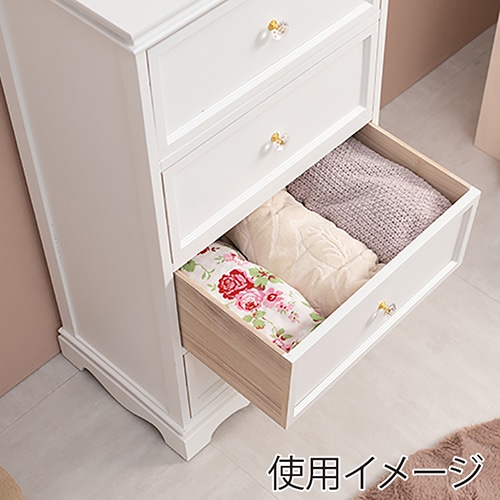 萩原 チェスト 幅50cm 4段 ホワイト MCH-6590WH 1台(ご注文単位1台)【直送品】