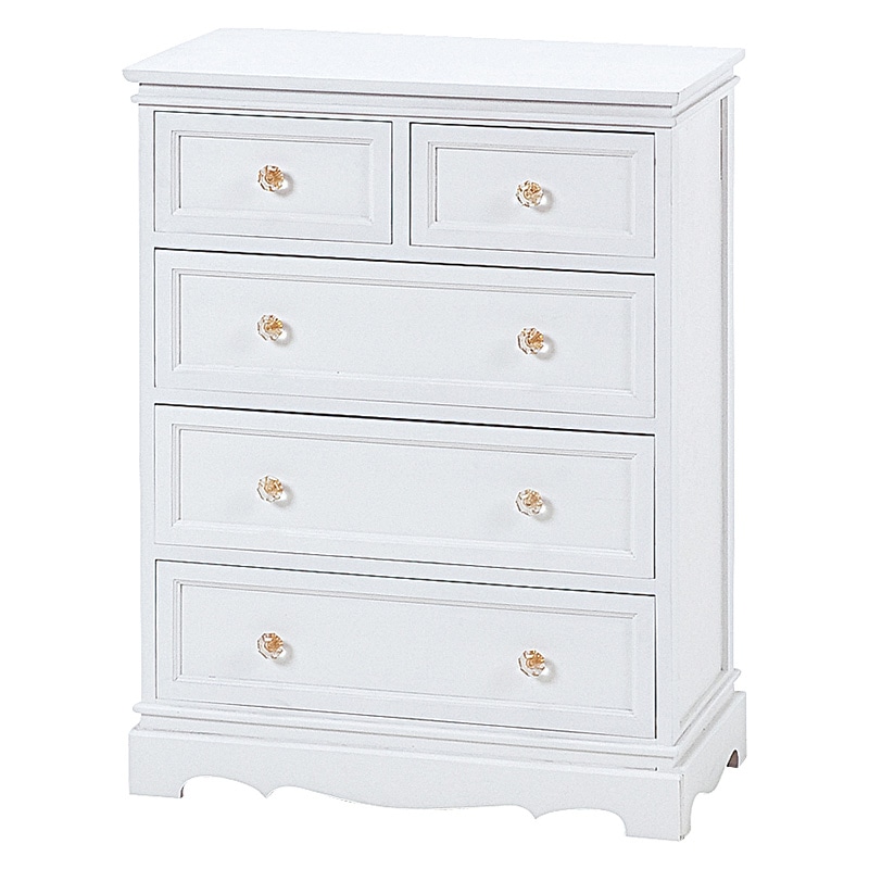 萩原 チェスト 幅60cm 4段 ホワイト MCH-6591WH 1台(ご注文単位1台)【直送品】