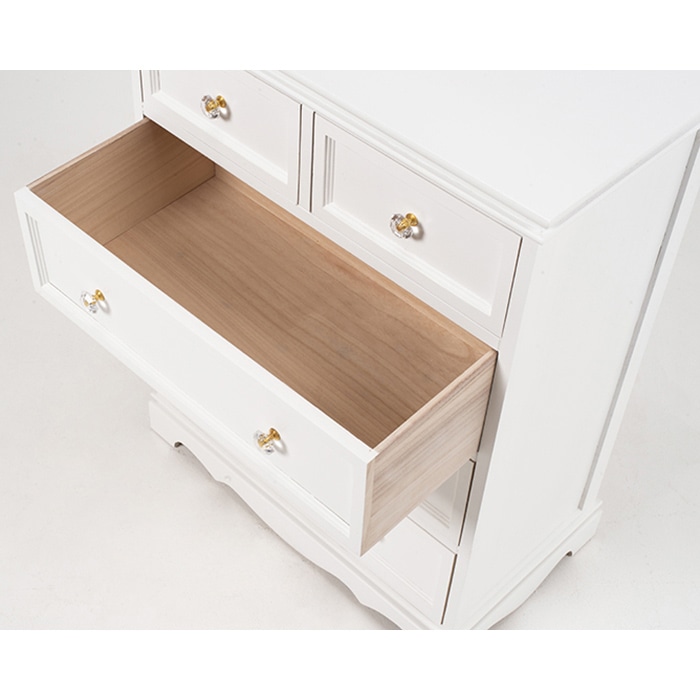 萩原 チェスト　幅60cm　4段 ホワイト MCH-6591WH 1台（ご注文単位1台）【直送品】