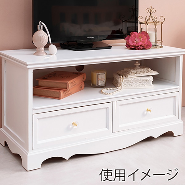 萩原 テレビ台　幅80cm ホワイト MTV-6592WH 1台（ご注文単位1台）【直送品】