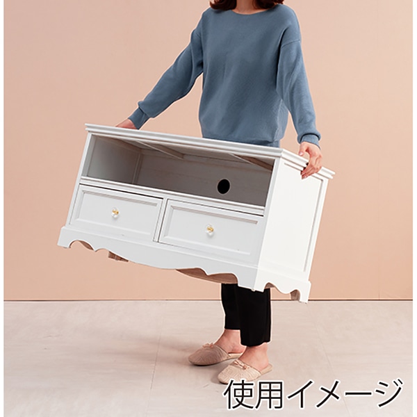 萩原 テレビ台　幅80cm ホワイト MTV-6592WH 1台（ご注文単位1台）【直送品】