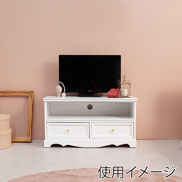 萩原 テレビ台　幅80cm ホワイト MTV-6592WH 1台（ご注文単位1台）【直送品】