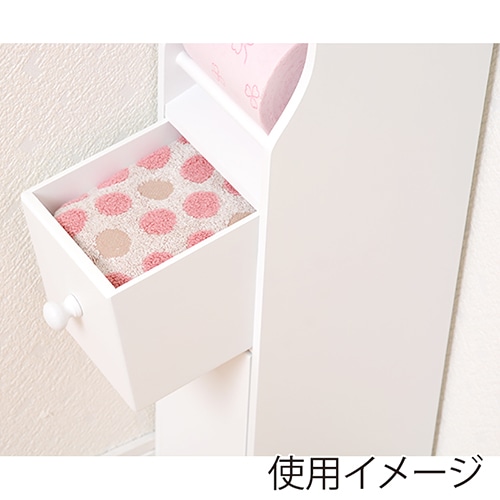 萩原 トイレラック スリム 幅15.5cm ホワイト MTR-7006WH 1台(ご注文単位1台)【直送品】