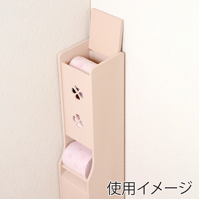 萩原 トイレラック スリム 幅15.5cm ピンク MTR-7006PI 1台(ご注文単位1台)【直送品】