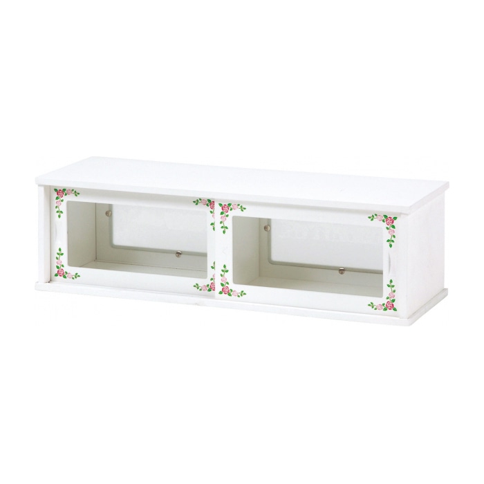 萩原 カウンター上収納 幅75cm ホワイト MUD-7129WH 1台(ご注文単位1台)【直送品】