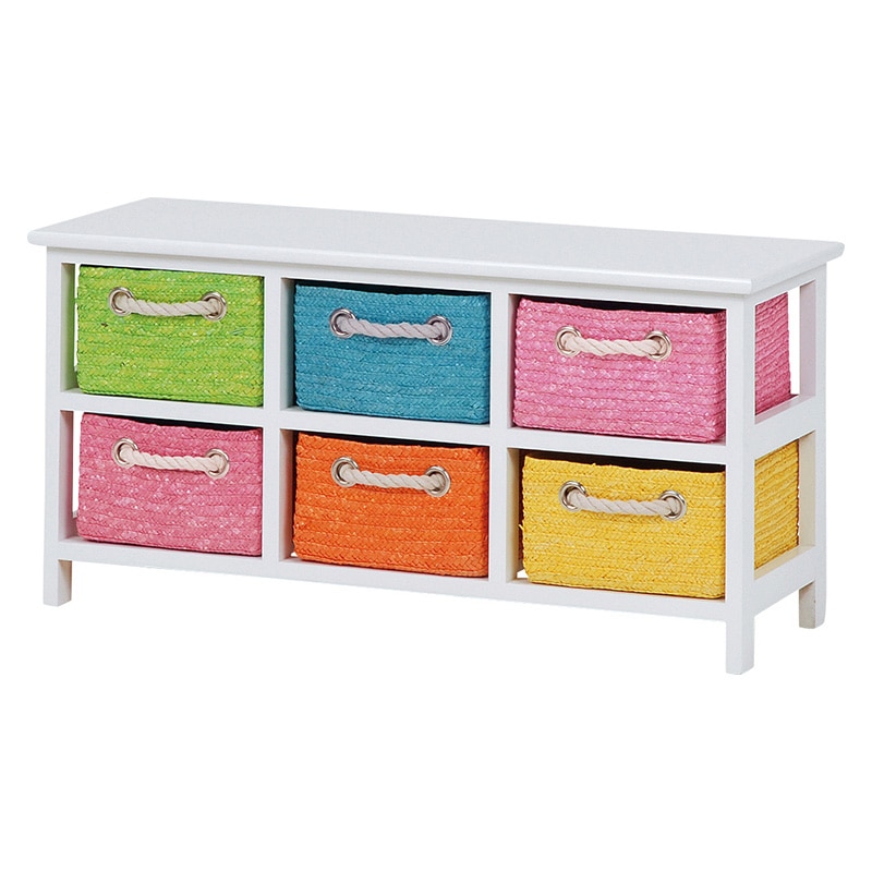 萩原 テレビ台 引出し6杯 ホワイト MN-5516WH 1台(ご注文単位1台)【直送品】