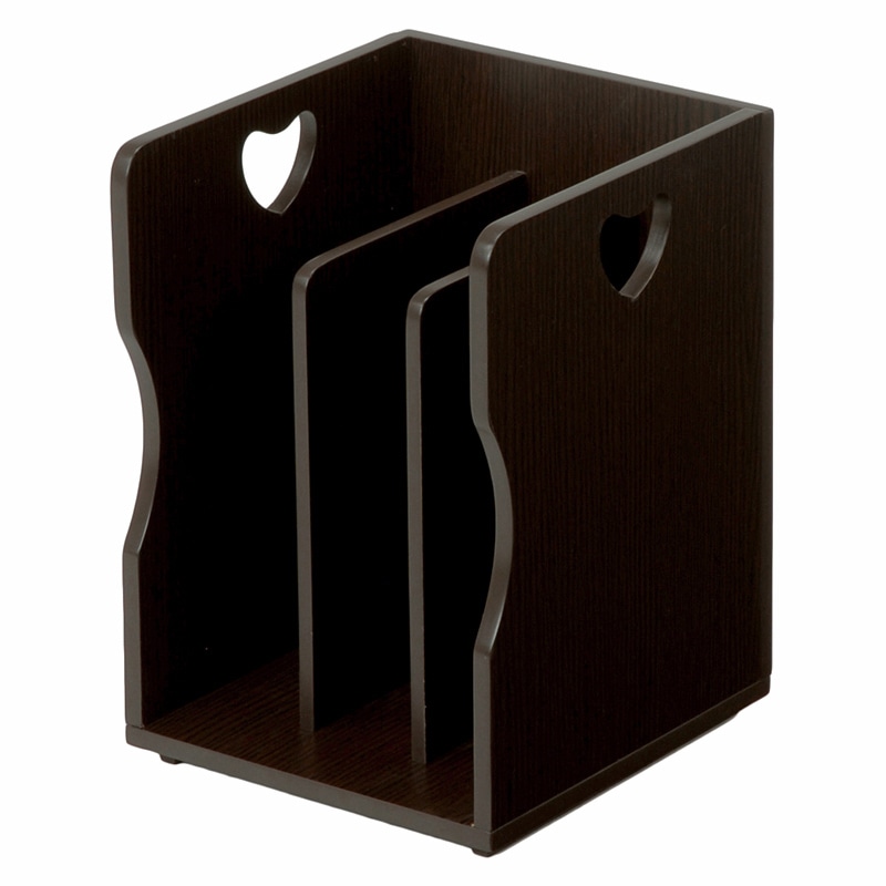 萩原 スタッキング マガジンラック 4個組 ダークブラウン MM-7205DBR-S 1セット(ご注文単位1セット)【直送品】