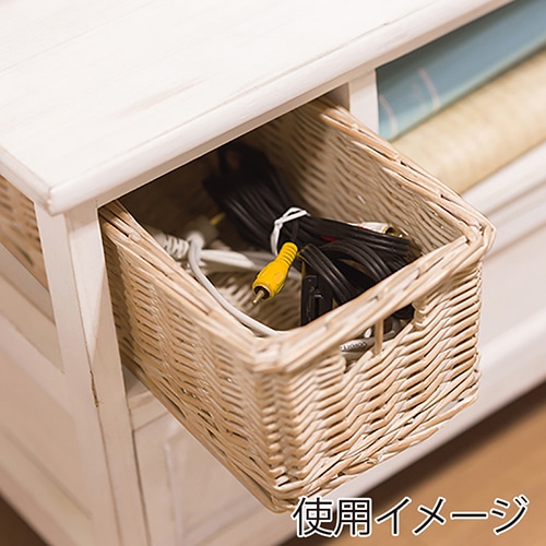 萩原 テレビ台 幅90cm アンティークホワイト 引出しタイプ MTV-5218AW 1台(ご注文単位1台)【直送品】