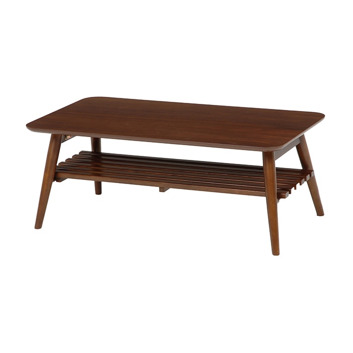 萩原 折りたたみテーブル 幅90cm レクタングル ブラウン MT-6921BR 1台(ご注文単位1台)【直送品】