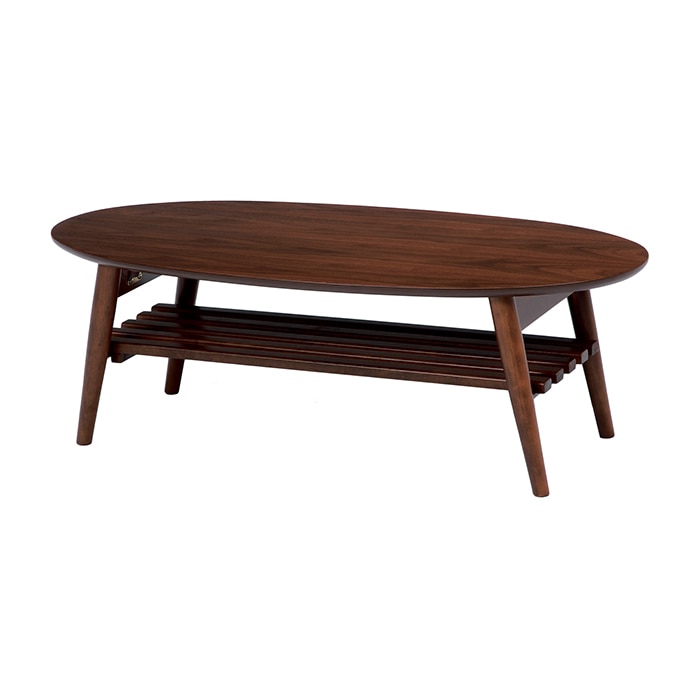 萩原 折りたたみテーブル 幅100cm オーバル ブラウン MT-6922BR 1台(ご注文単位1台)【直送品】