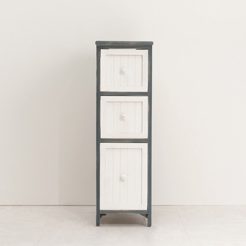 萩原 スリムチェスト　幅25cm　3段 ブルーグレー MCH-5671 1台（ご注文単位1台）【直送品】