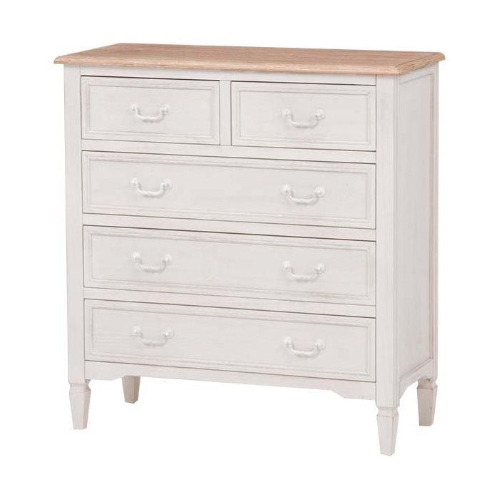 萩原 チェスト 幅80cm ホワイト MCH-7321WH 1台(ご注文単位1台)【直送品】