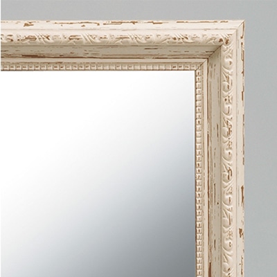 萩原 スタンドミラー 幅33cm ホワイト MD-7740WH 1台(ご注文単位1台)【直送品】