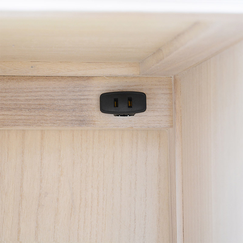 萩原 キッチンラック スライド棚付 幅30cm ホワイトウォッシュ MUD-5901WS 1台(ご注文単位1台)【直送品】