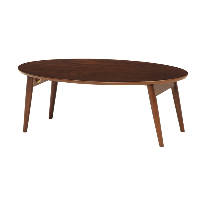 萩原 折りたたみテーブル 幅90cm オーバル ブラウン MT-6925BR 1台(ご注文単位1台)【直送品】