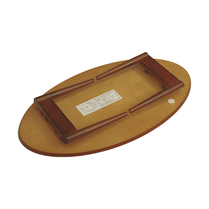 萩原 折りたたみテーブル　幅90cm　オーバル ブラウン MT-6925BR 1台（ご注文単位1台）【直送品】