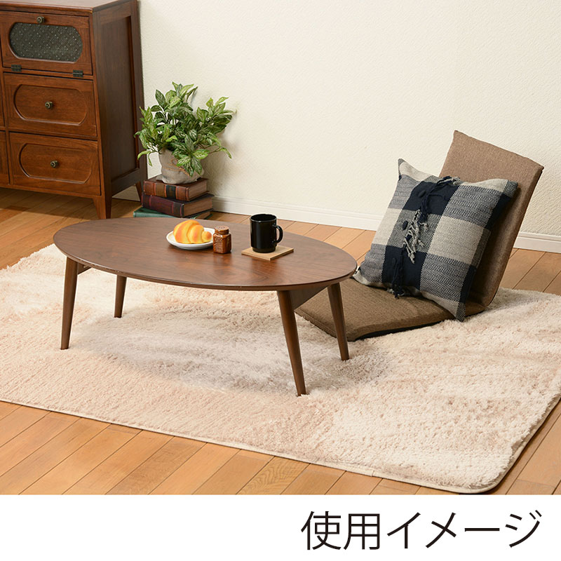 萩原 折りたたみテーブル　幅90cm　オーバル ブラウン MT-6925BR 1台（ご注文単位1台）【直送品】