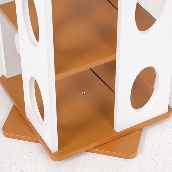 萩原 回転ラック　高さ120cm　5段 ホワイト MUD-7180 1台（ご注文単位1台）【直送品】