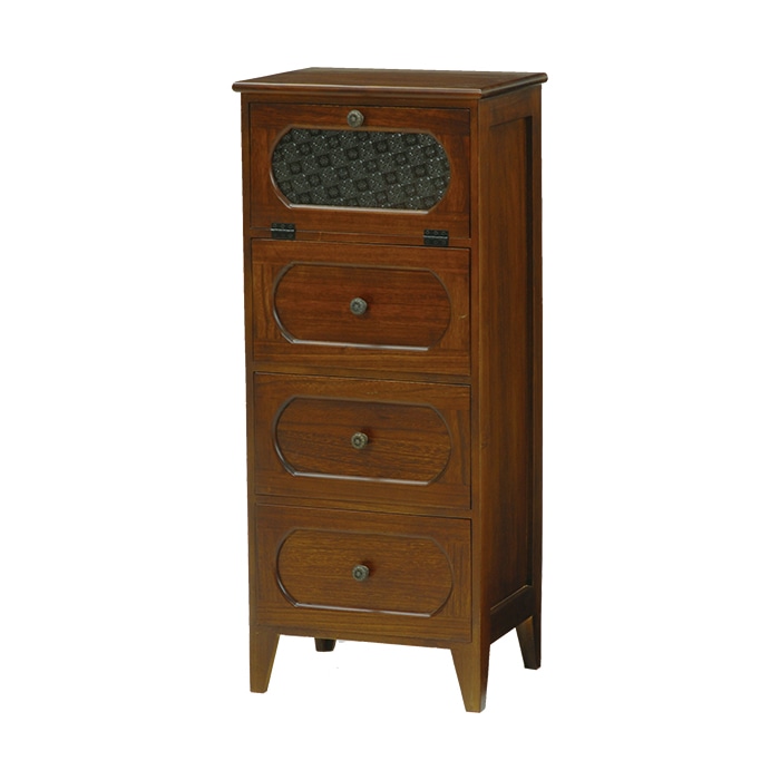 萩原 チェスト 幅42×高100cm ブラウン MCH-5184BR 1台(ご注文単位1台)【直送品】