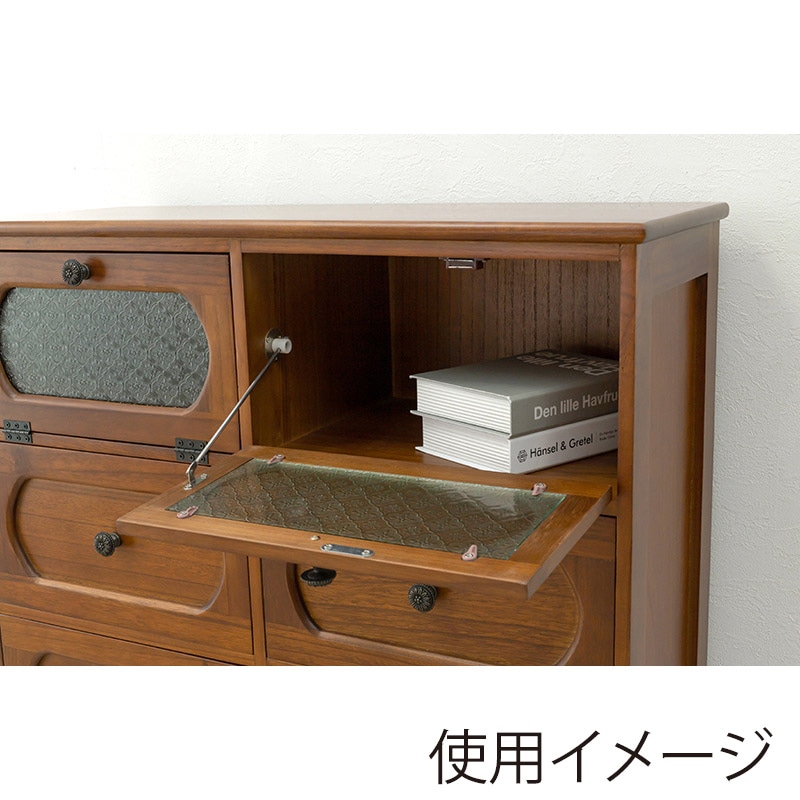 萩原 チェスト 幅80×高78cm ブラウン MCH-5186BR 1台(ご注文単位1台)【直送品】