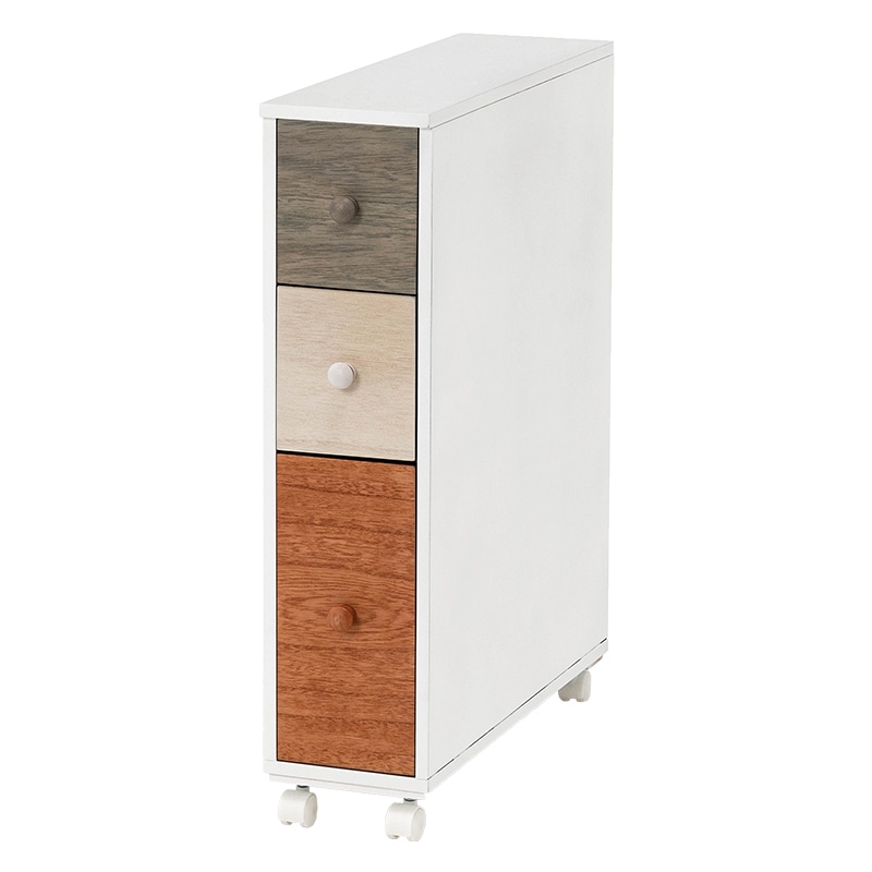 萩原 トイレラック スリム 幅16cm ミックス MTR-6453WH 1台(ご注文単位1台)【直送品】