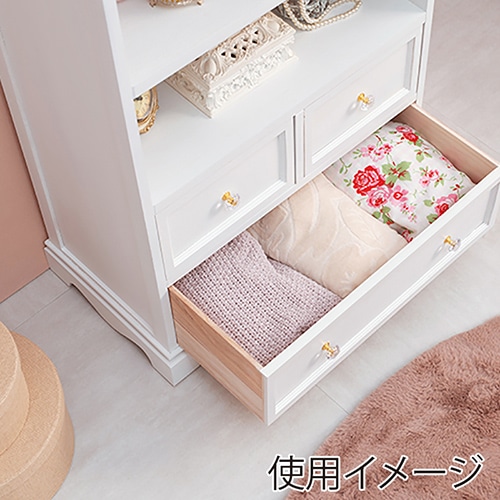 萩原 キャビネット 幅60cm ホワイト MCC-6594WH 1台(ご注文単位1台)【直送品】