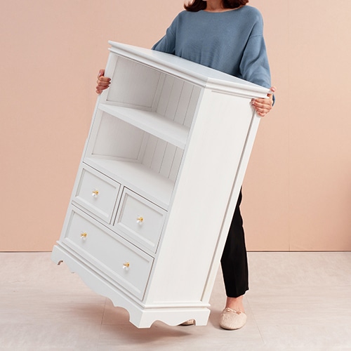 萩原 キャビネット 幅60cm ホワイト MCC-6594WH 1台(ご注文単位1台)【直送品】