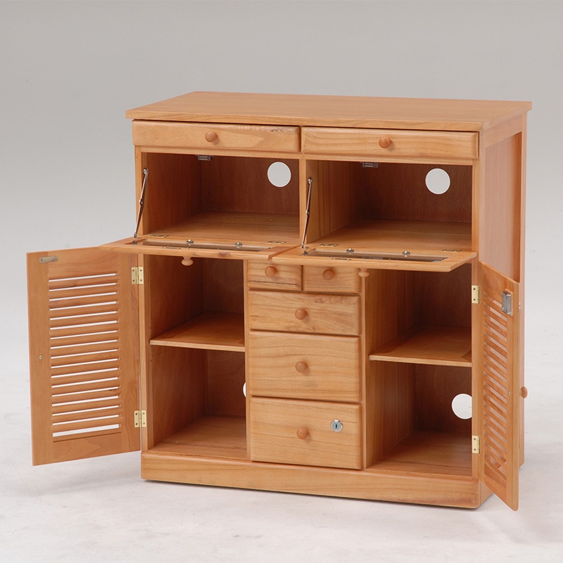 萩原 FAX台 幅76cm キャスター付 ナチュラル MFX-8201NA 1台(ご注文単位1台)【直送品】