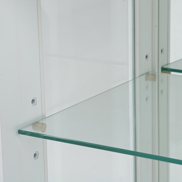 萩原 ガラスキャビネット 幅50cm アンティークホワイト RCC-1234AW 1台(ご注文単位1台)【直送品】