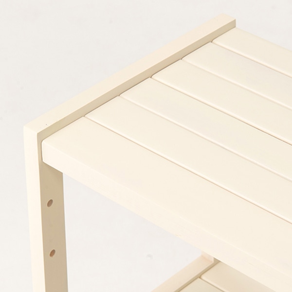 萩原 オープンラック 幅75cm 3段 ホワイトウォッシュ MCC-6141WS 1台(ご注文単位1台)【直送品】