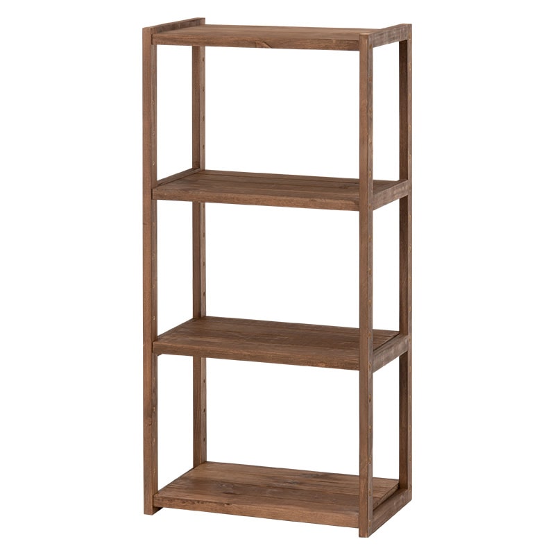 萩原 オープンラック　幅45cm　4段 ライトブラウン MCC-6142LBR 1台（ご注文単位1台）【直送品】