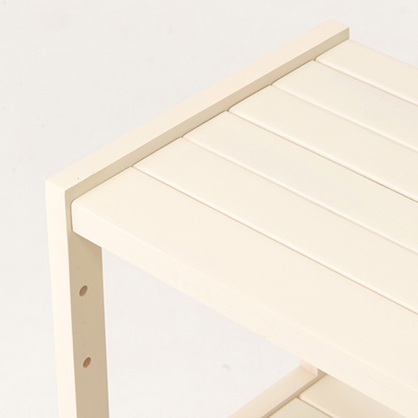 萩原 オープンラック 幅45cm 4段 ホワイトウォッシュ MCC-6142WS 1台(ご注文単位1台)【直送品】