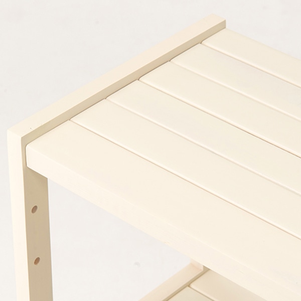 萩原 オープンラック 幅75cm 4段 ホワイトウォッシュ MCC-6143WS 1台(ご注文単位1台)【直送品】