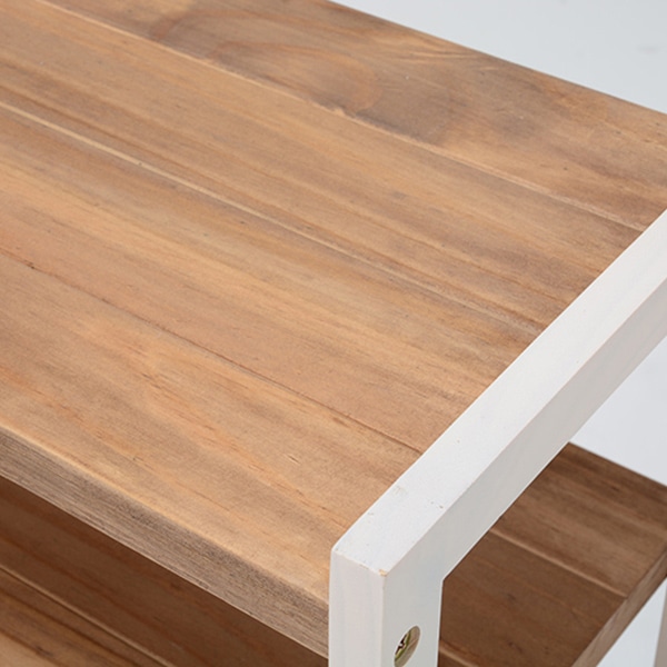 萩原 シューズラック 幅45cm ナチュラル×アイボリー MSS-6310NIV 1台(ご注文単位1台)【直送品】