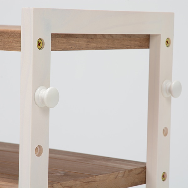 萩原 シューズラック 幅60cm ナチュラル×アイボリー MSS-6313NIV 1台(ご注文単位1台)【直送品】