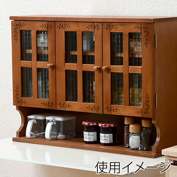 萩原 調味料ラック 幅68cm ライトブラウン MUD-6029LBR 1台(ご注文単位1台)【直送品】