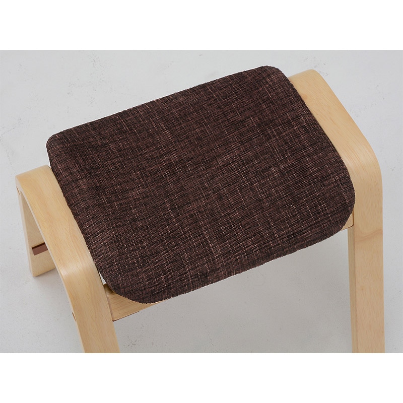 萩原 スタッキングスツール ナチュラル×ブラウン VH-7920BR-2 1台(ご注文単位2台)【直送品】