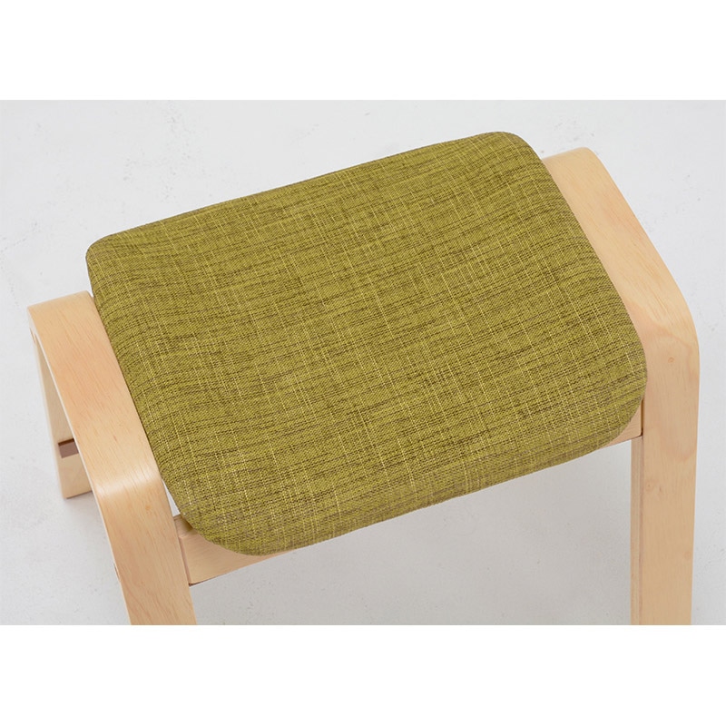 萩原 スタッキングスツール ナチュラル×グリーン VH-7920GR-2 1台(ご注文単位2台)【直送品】