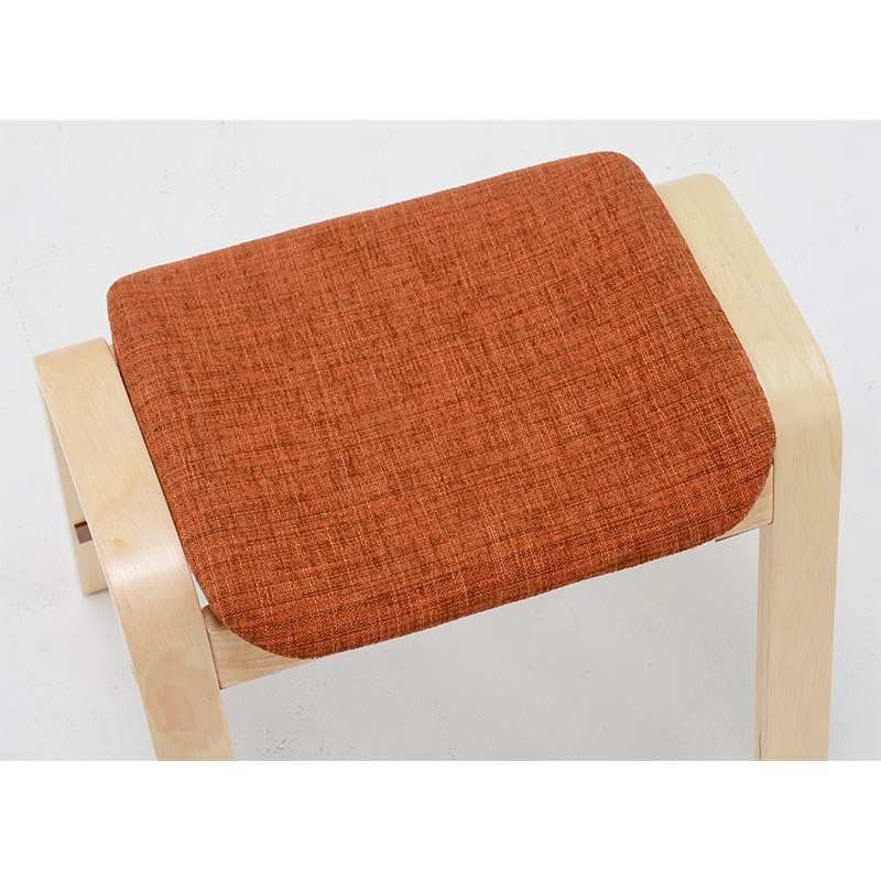 萩原 スタッキングスツール ナチュラル×オレンジ VH-7920OR-2 1台(ご注文単位2台)【直送品】