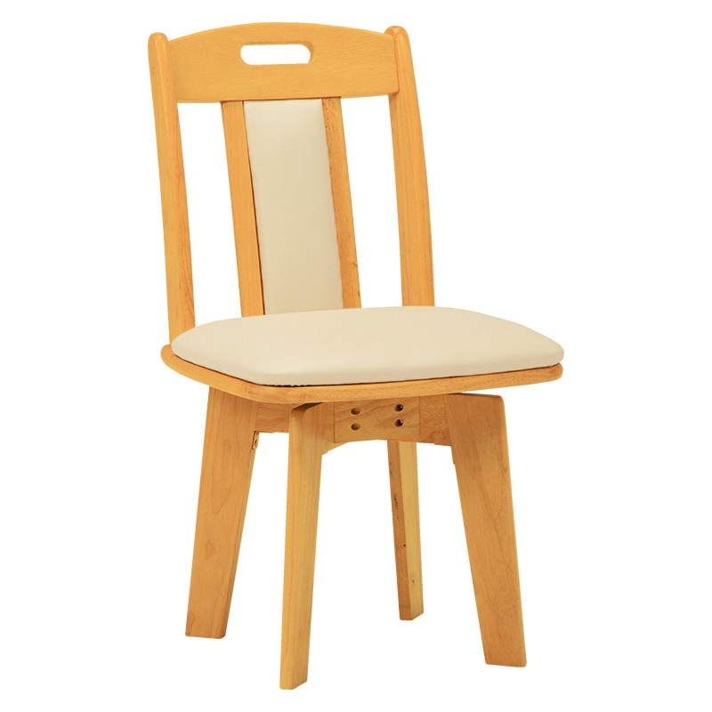 萩原 回転ダイニングチェアー ナチュラル KC-7581NA 1台（ご注文単位2台）【直送品】